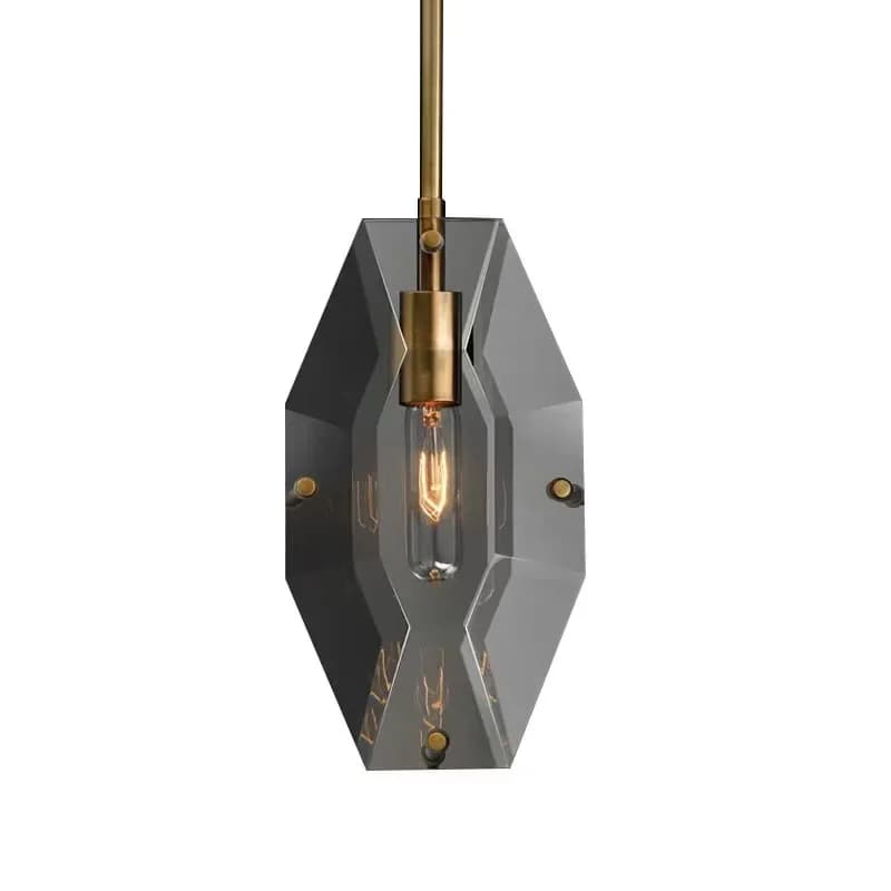 Lampade moderne di lusso interamente in cristallo di rame, ristorante, tavolo da bar, camera modello, lampadario da comodino creativo personalizzato per camera da letto
