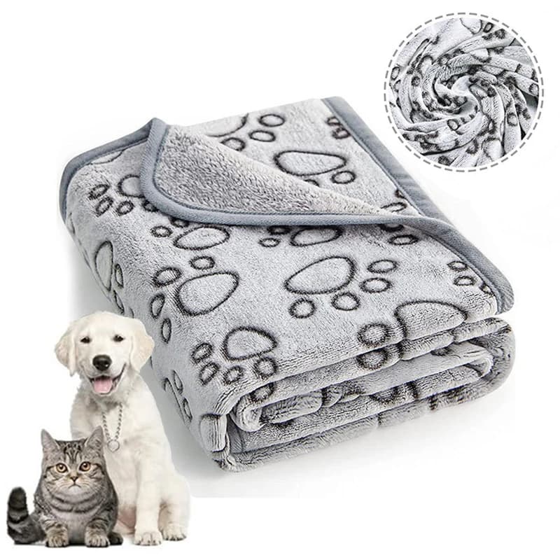 Soft Fluffy Pet Blanket Cute Cartoon Print Warm Comfortable Dog Cat Bed Mat High Quality Pet Sleeping Cover Blanket Pet Supplies