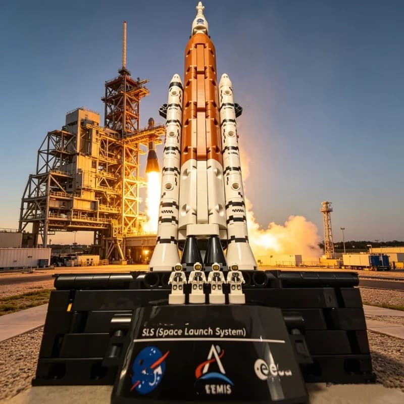 632 Pezzi Blocchi da Costruzione Razzo Spaziale - Giocattolo Modellino Tecnico Aerospaziale Fai-da-te, Regalo Educativo Ideale per Bambini e Bambine