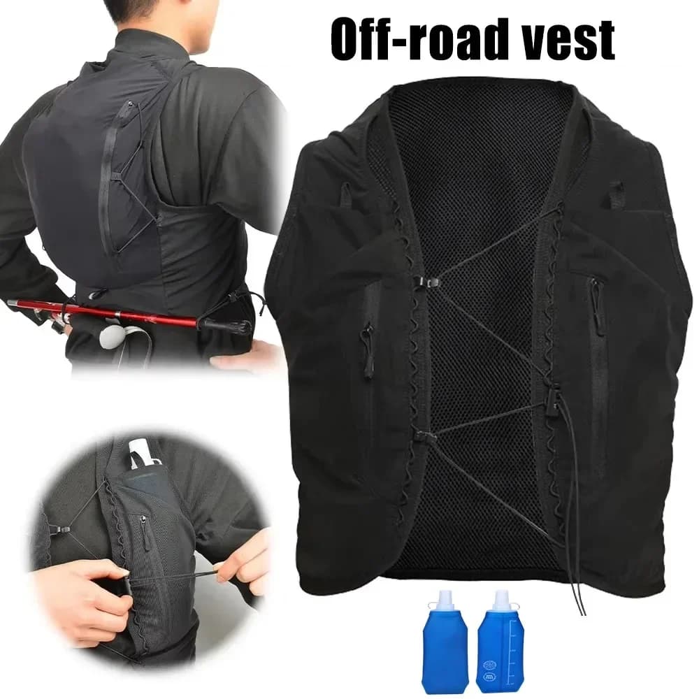 Outdoor Sports Hydration Backpack Vest Large Capacity Water Pack Or With Portable Water Bottle For Marathon Cycling Hiking