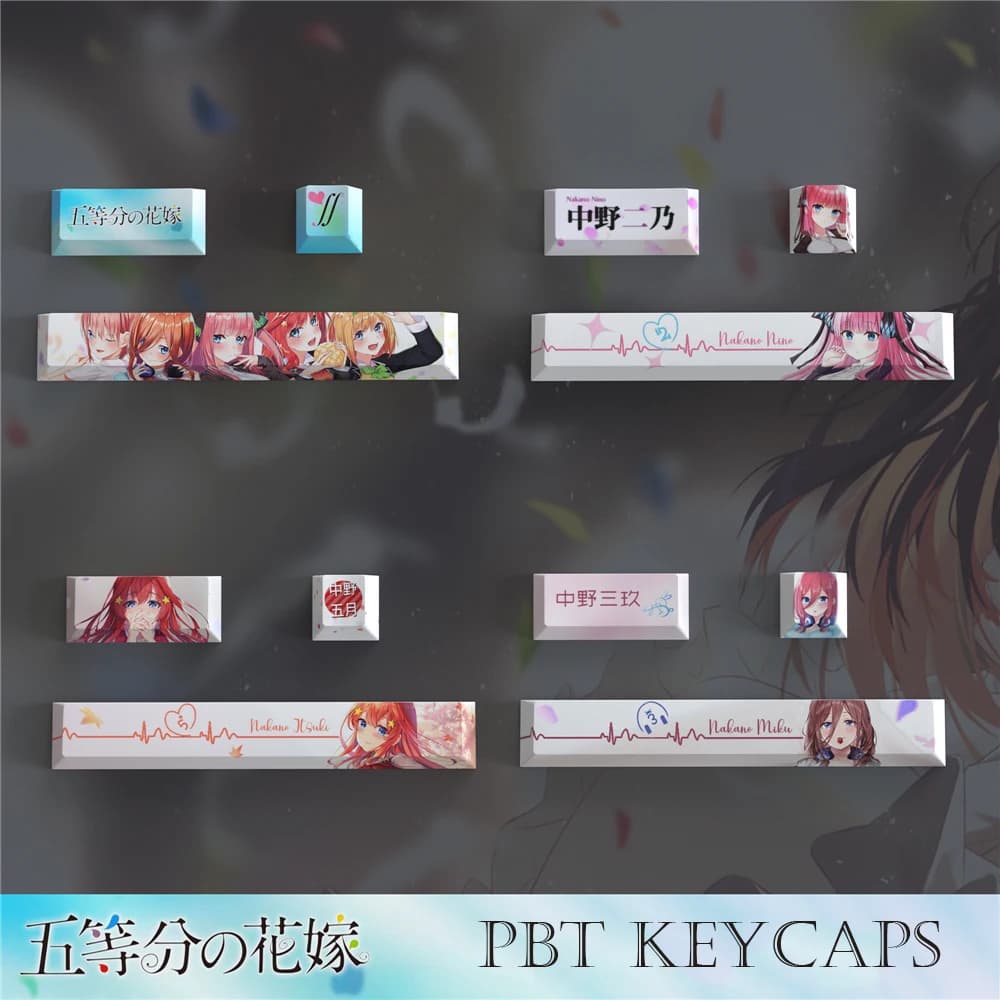 PBT Anime Key caps fai da te Spacebar supplemento key Caps Custom Anime Character Cherry Profile Key caps per tastiera meccanica