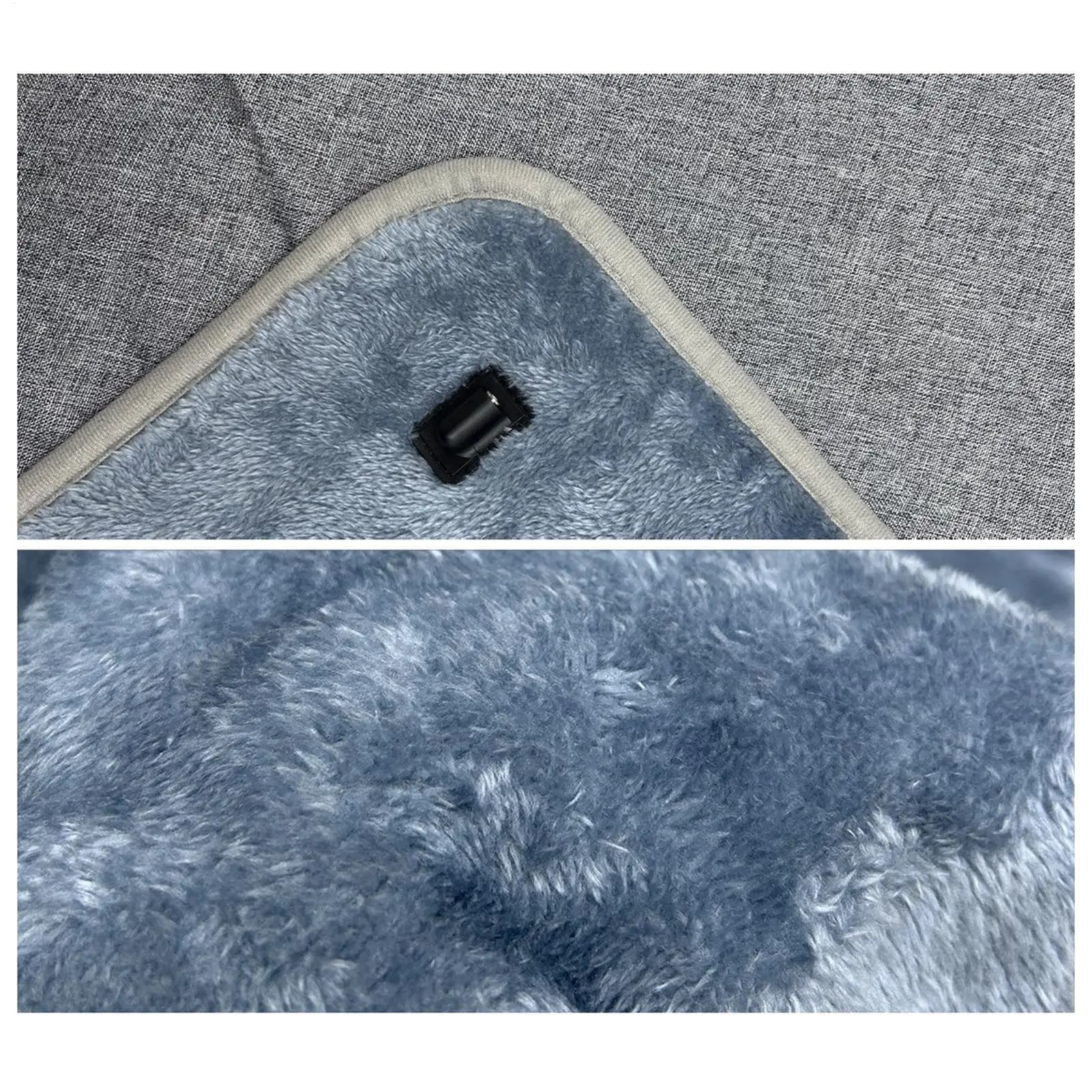 Fodera per sacco a pelo riscaldante 3 livelli di temperatura regolabili Coperta riscaldante antiscivolo Tappetino riscaldante USB per campeggio per divano ufficio