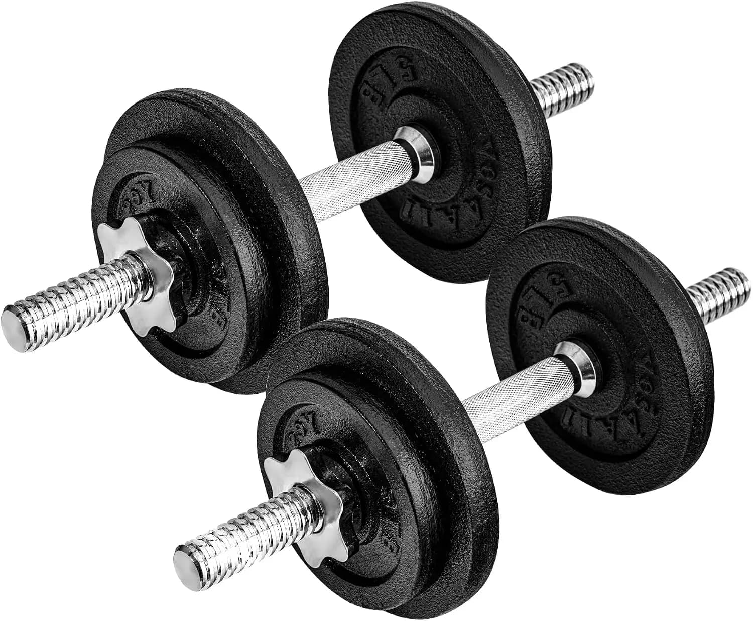Old School Adjustable Dumbbell Set with Weight Plates, Star Lock Collars/Connector, 40lbs to 200lbs Adjustable Weight Plates Set