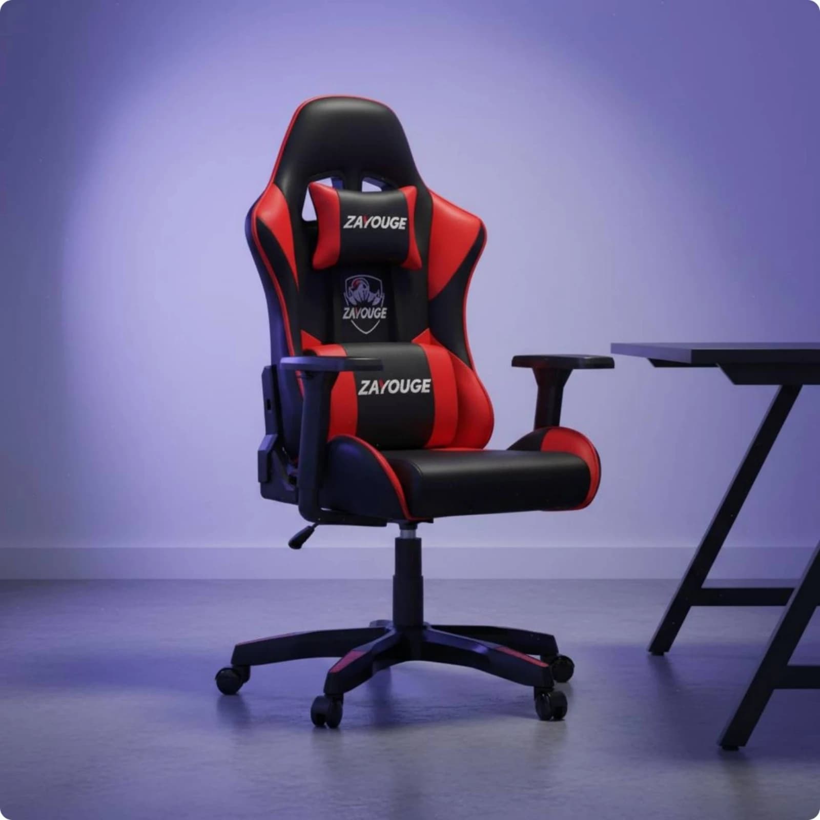 Racing-Design Gaming Chair Synthetic Leather High-Back Gaming Chair Computer Seating Headrest Pillow Office Furniture
