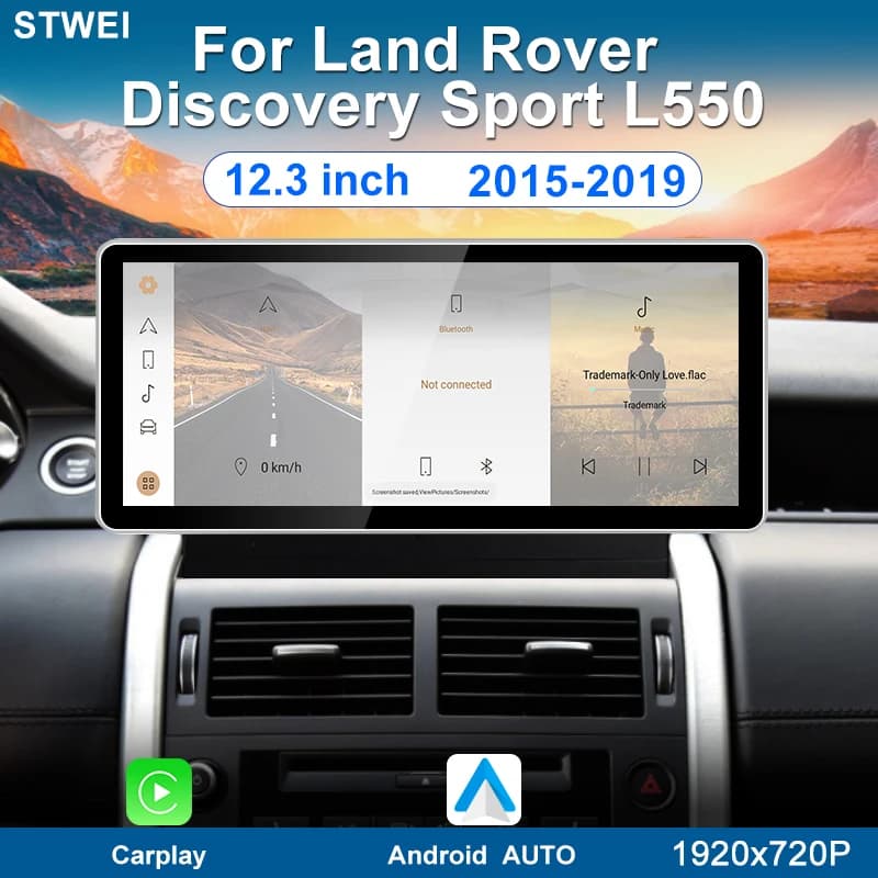 Android for Land Rover Discovery Sport L550 2015-2019 12.3-inch Autoradio, multimedia video player, wireless carpet, GPS navigation