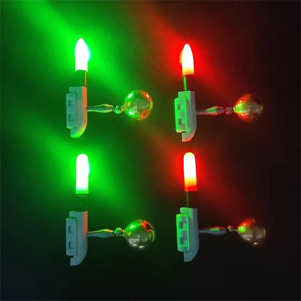 Attrezzi da Pesca Impermeabili Rimovibili per Pesca Notturna con Campanello, Bastoncino Luminoso, Luce per Canna da Pesca, Luce per Galleggiante da Pesca, Luce per Palo da Pesca