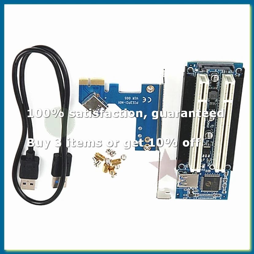 PCI-E To PCI Adapter Card PCIE To 2 PCI Slot Support Capture Card Golden Tax Card Sound Card Parallel Port Card-DTA9
