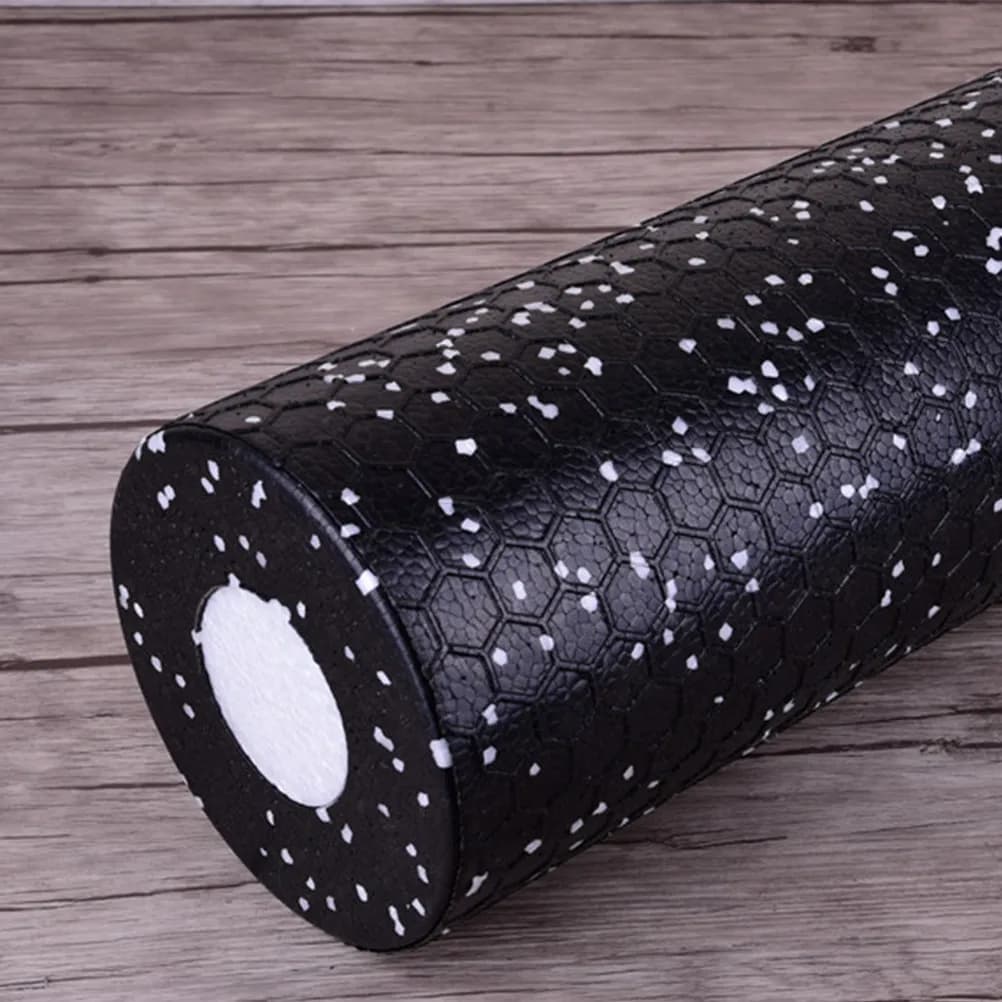 Set of 1 EVA Foam Roller for Yoga, Muscular Massage for Stretching, Core Strength, Balance and Rehabilitation, Black