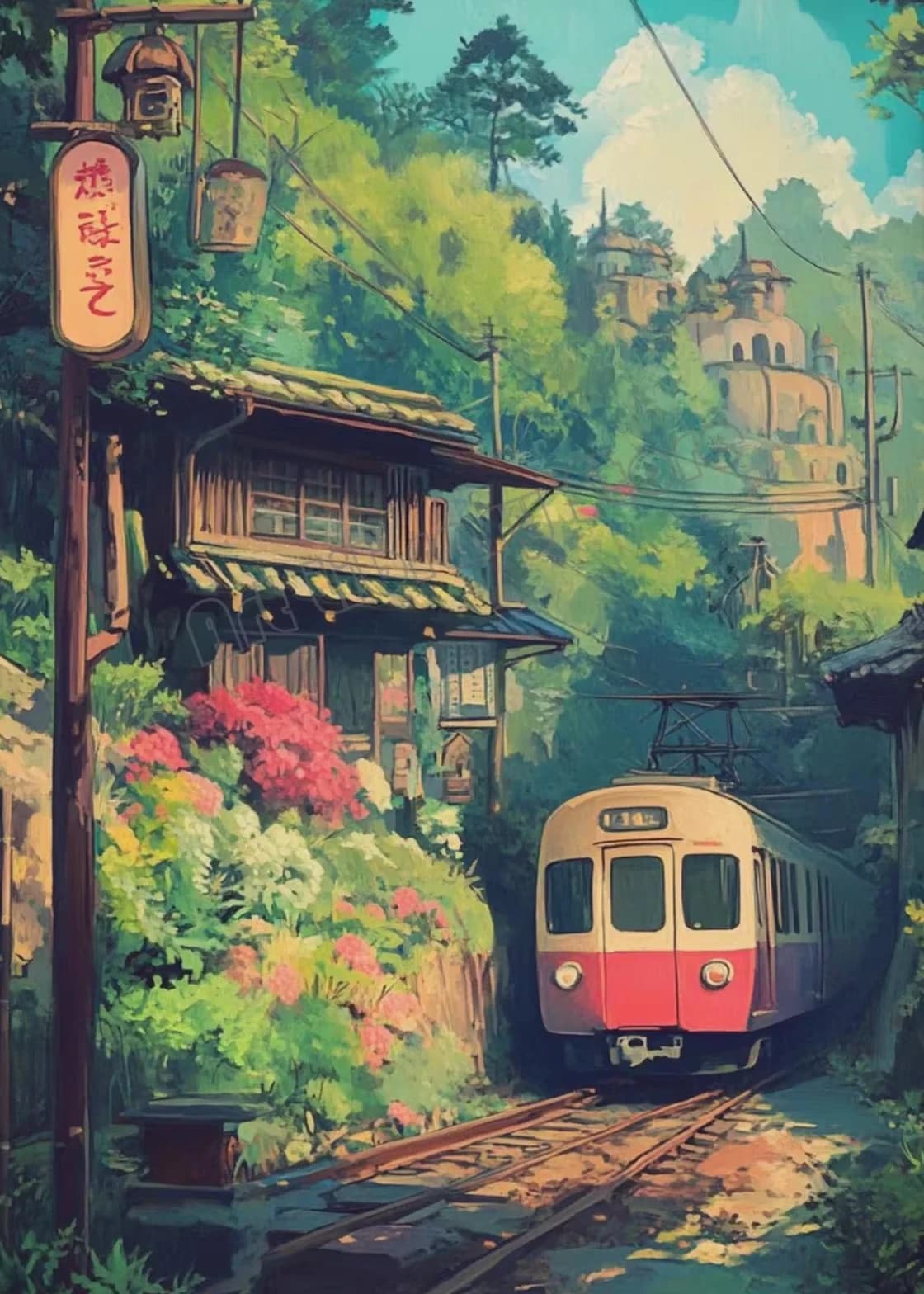 Railway Vintage 500/1000/1200/2000 PCS Jigsaw Puzzles Family Activity Relaxing Games for Living Room Home Decor Gift