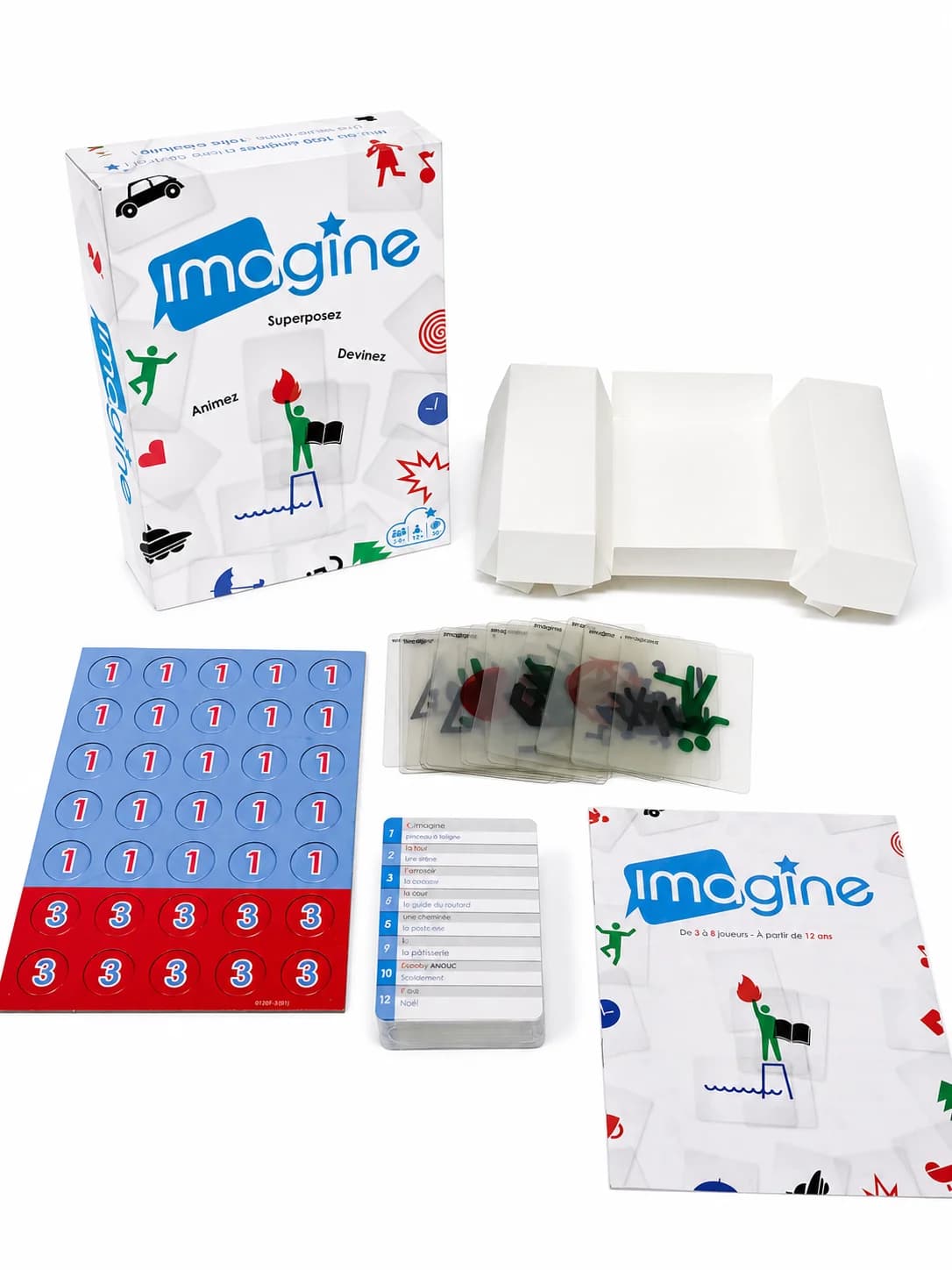 Gioco da Tavolo Imagine - Gioco Creativo per Famiglie, Versione Bilingue Inglese e Francese