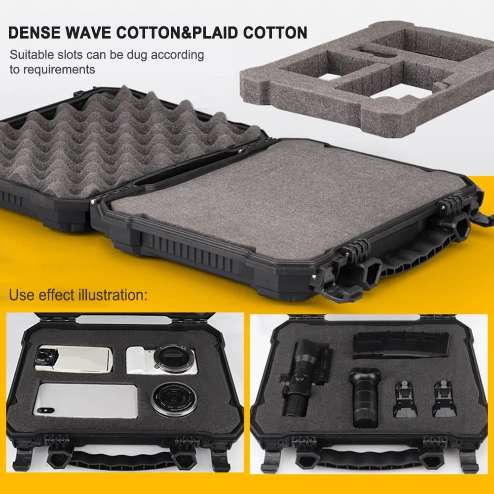 Protective Equipment Camera Case Portable Hard Shell Box Waterproof with Foam Padded for Outdoor Camping Sports