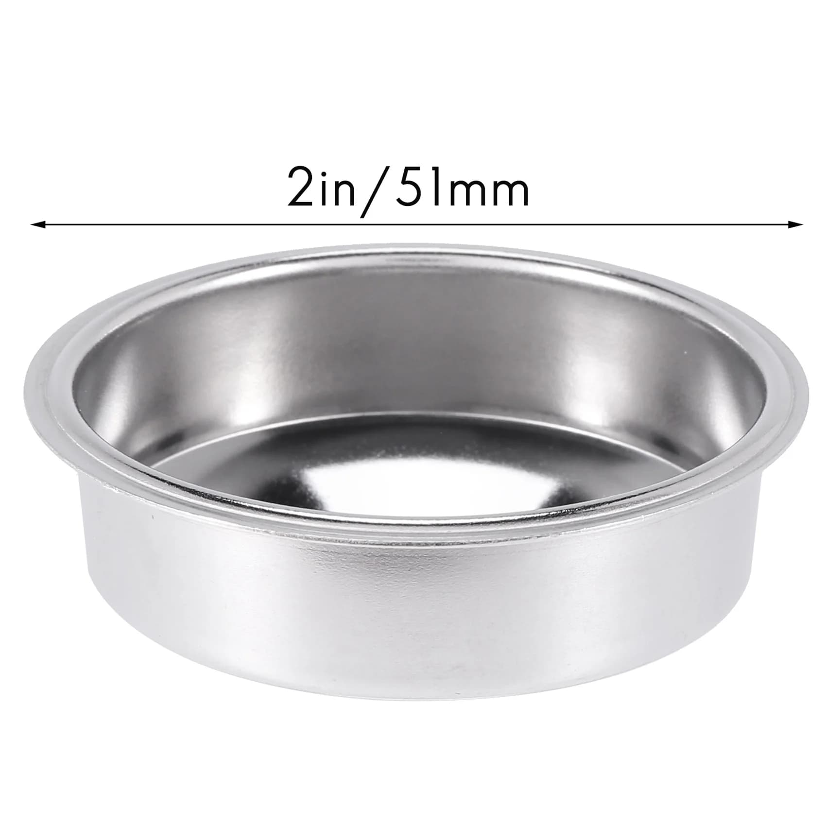 A98E-Coffee Filter,51Mm Stainless Steel Coffee Filter Cup Basket,Non-Pressure Coffee Maker Filters,Coffee Machine Accessory