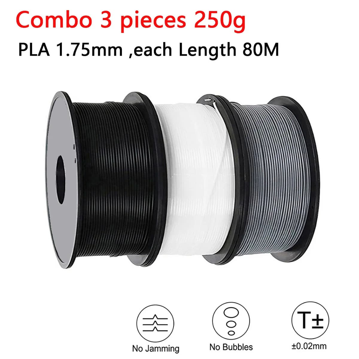PLA 3D Printer Flexible Filament 250g (0.55lbs) 1.75mm Length 80M FDM Printer Material