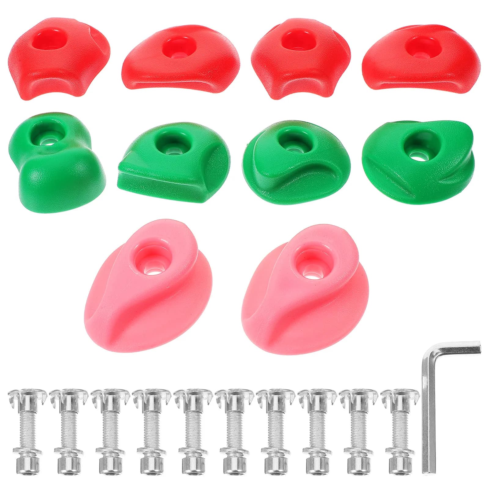10 Set di Appigli per Arrampicata su Roccia per Pareti da Arrampicata Interne ed Esterne, Palestre, Parchi Giochi, Asili, Scuole e Parchi Divertimento