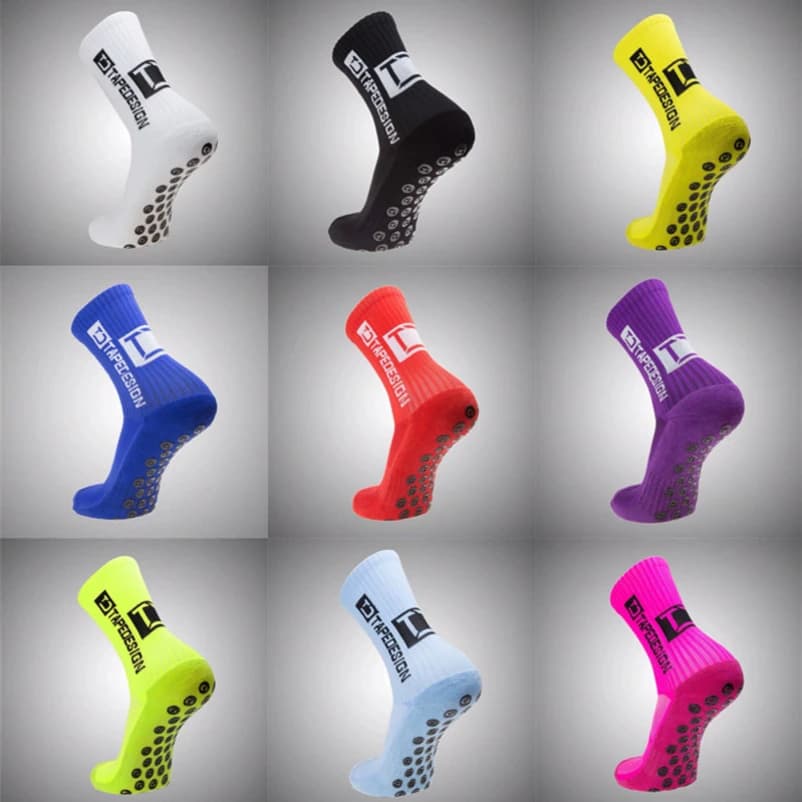 tapedesign calzini da calcio Rotondi in silicone con ventosa Grip Calzini da calcio antiscivolo Sport Uomo Donna Calzino da baseball da rugby