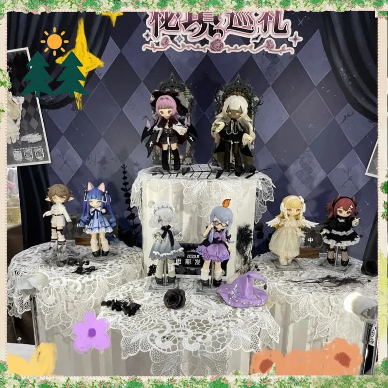 Original Mystic Realm Pilgrimage 12-Point BJD Action Figure Blind Box Cute Mini Fun Desktop Ornament Collect Toy Girls Gift