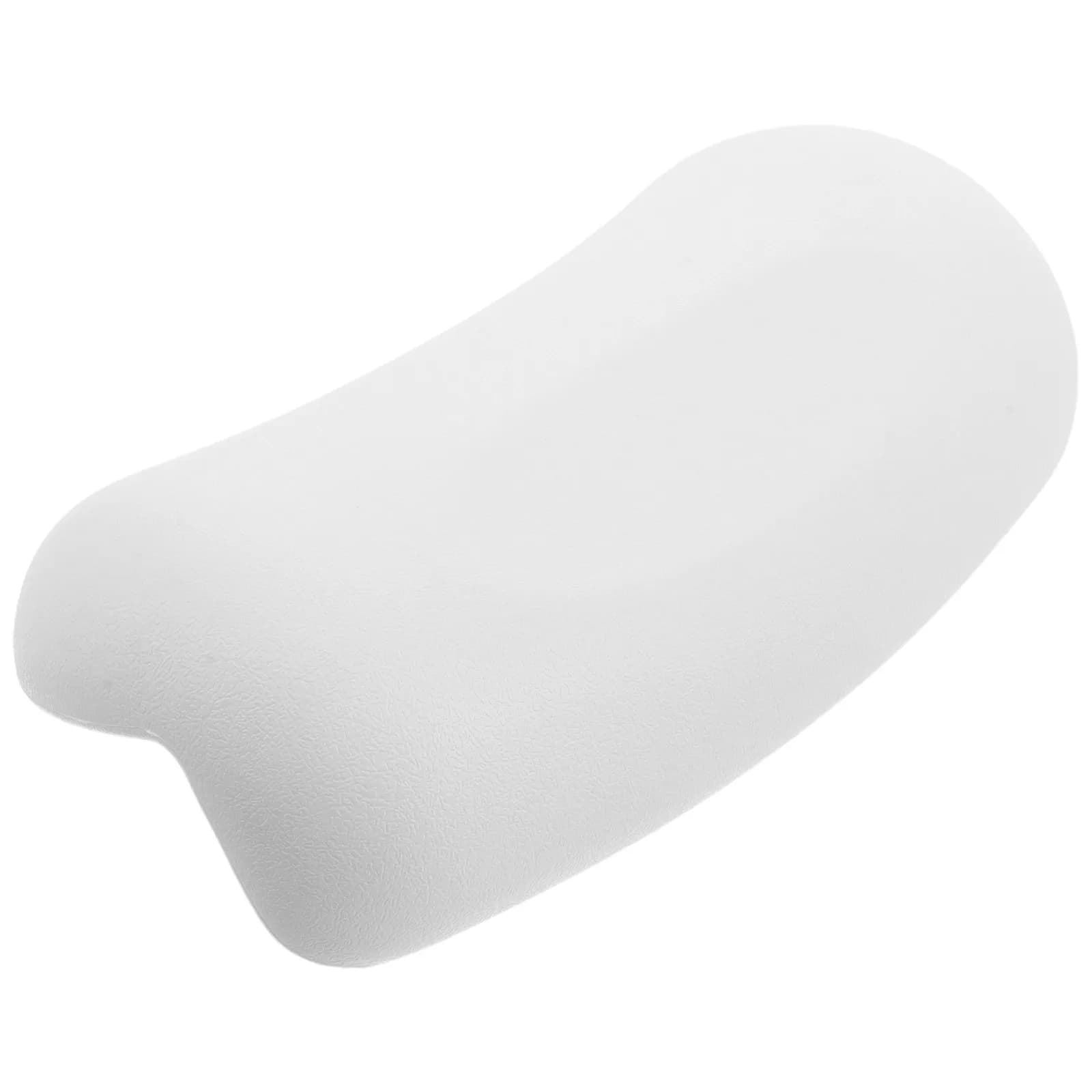 Cuscino per Vasca da Bagno in Silicone Bianco Ergonomico Ispessito con Ventose Antiscivolo Morbido e Supportivo ad Asciugatura Rapida
