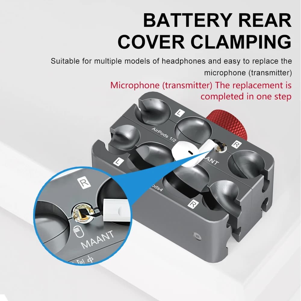 MaAnt Cuffia Senza Fili Apparecchio Fisso Per Airpods Pro 1/2/3/4Shell Smontaggio Morsetto Auricolare Riparazione Della Batteria Allineamento supporto
