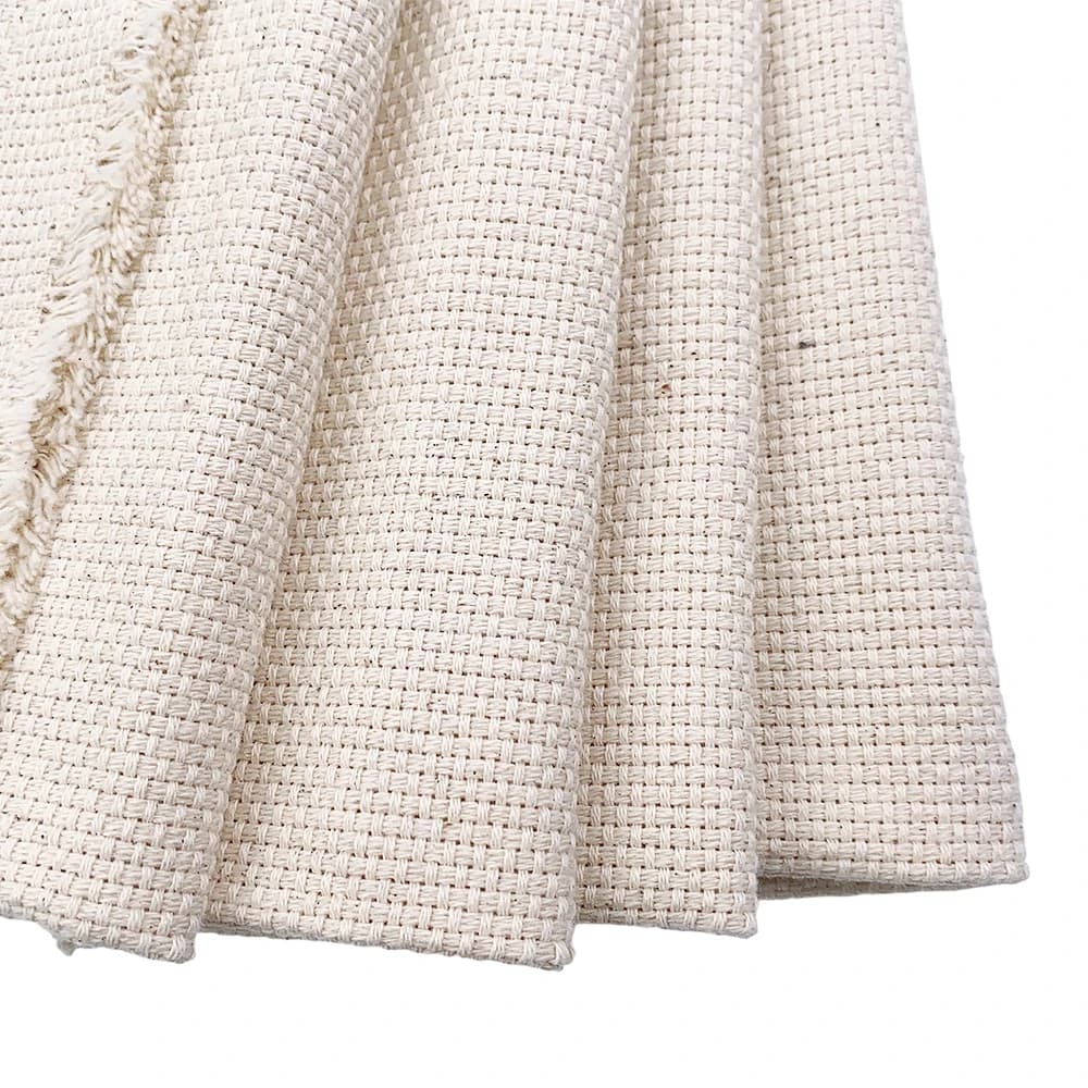 Monks Cloth Punch Needle Fabric Durable Cotton Fabric for Rug Punching Embroidery and DIY Textile Projects