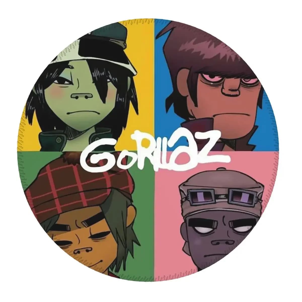 Gorillaz Virtual Band Music Round Mouse Pad Computer Keyboard Mouse Mat Gaming Laptop Desk Mat Office Table Mats