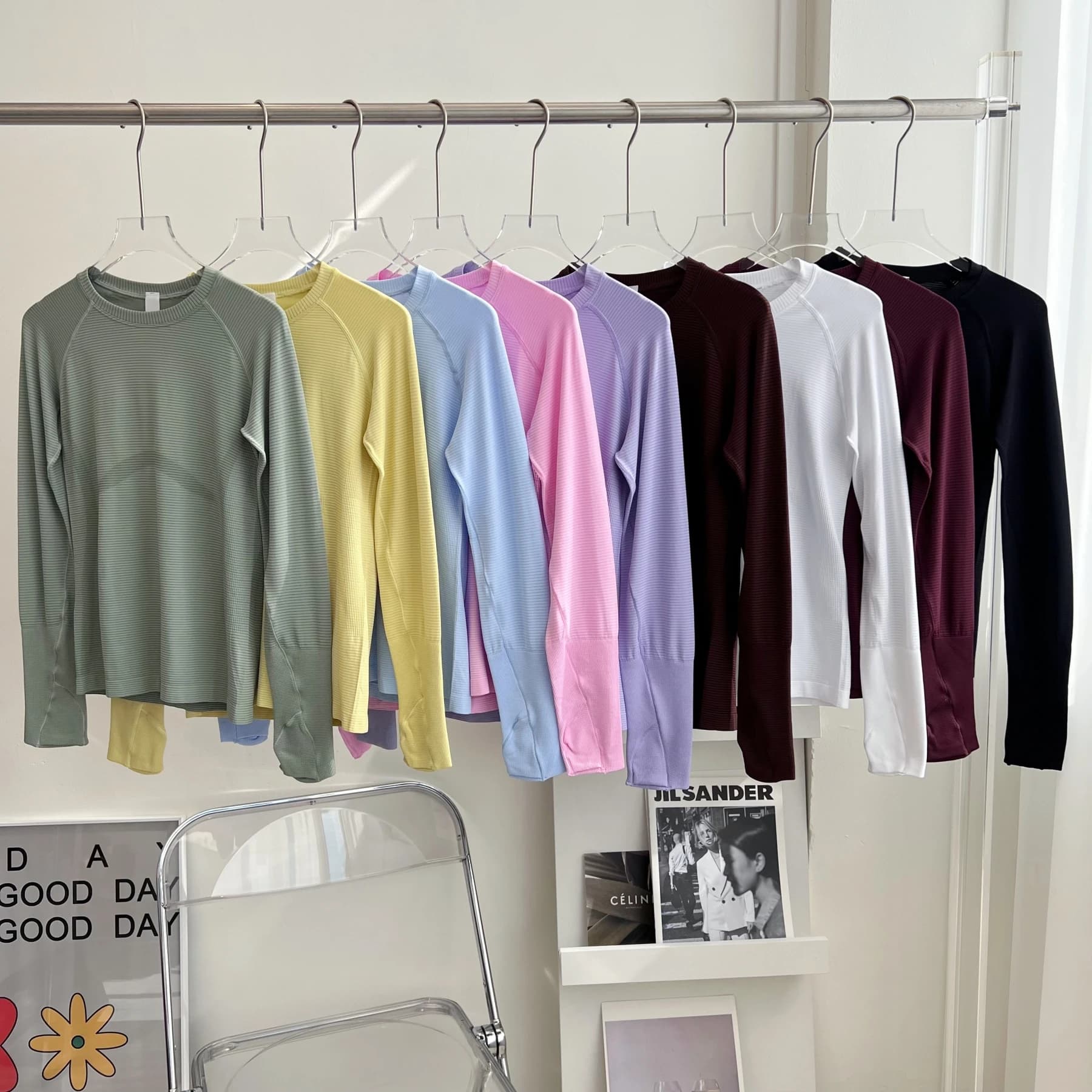 New Long Sleeve Yoga Shirt Women's Top Fitness Clothing Gym Clothing Sports Shirts Running Training Pilates Yoga Shirt