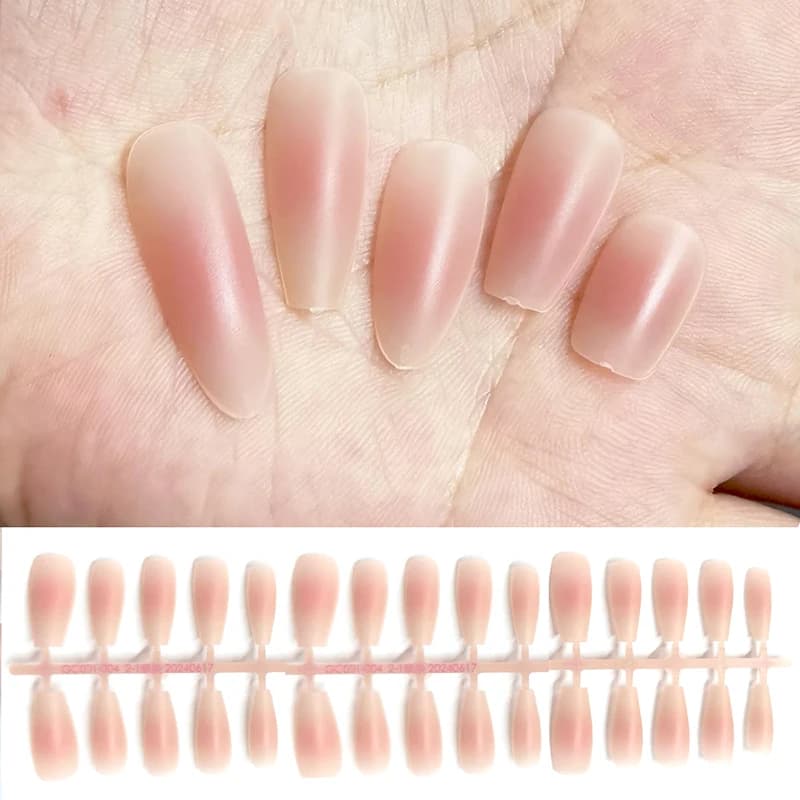 ● 30 pezzi di unghie finte color blush, unghie finte rimovibili, unghie finte indossabili, punte per unghie, strumenti per l'estensione delle unghie