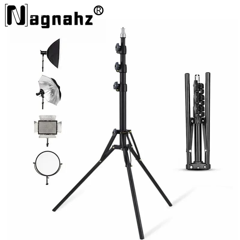 NAGNAHZ 78 '' photo lighting tripod aluminum alloy folding support for portable light photo mounting brackets Flash for camera