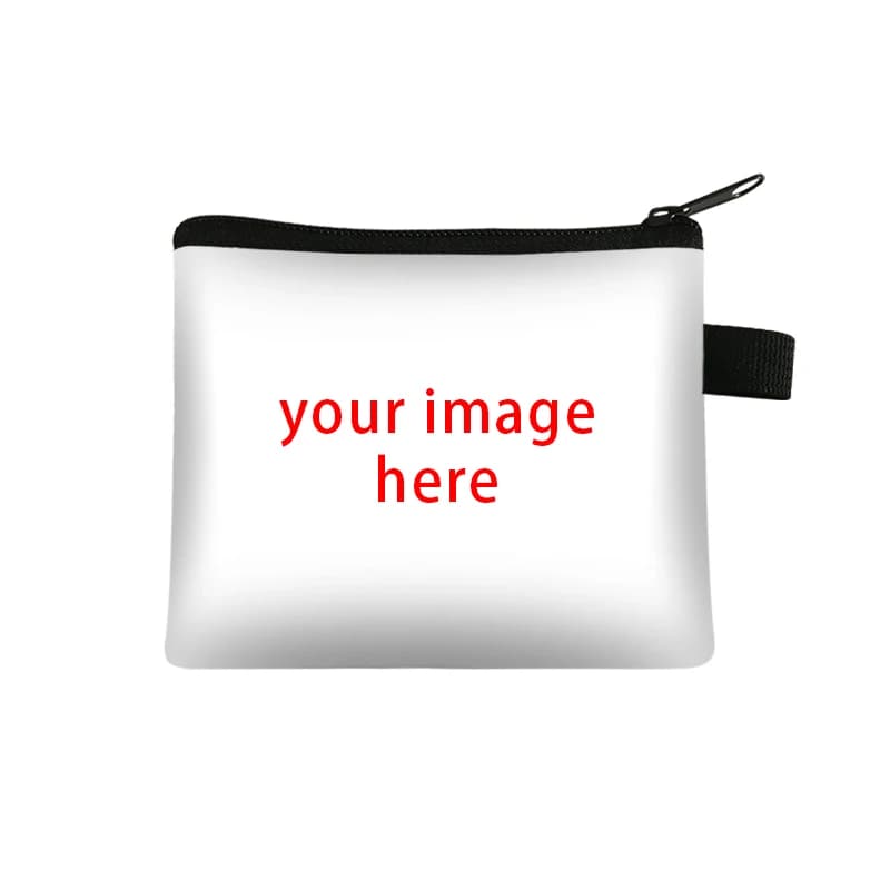 Portamonete Personalizzabile Fai-da-Te con Immagine/Logo/Nome, Portacarte da Donna, Portafoglio per Ragazzi e Ragazze, Borsa Portatile per Auricolari, Mini Borsa per Rossetto, Portamonete