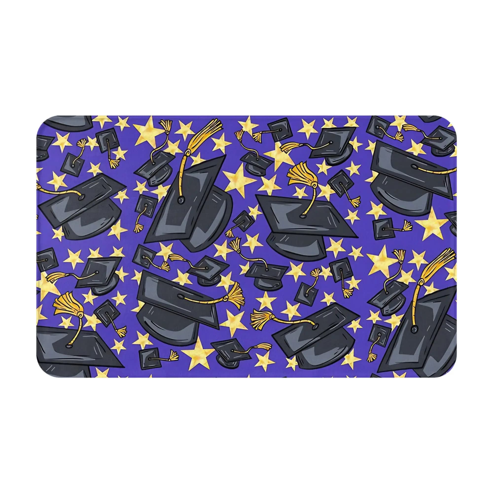 Tappeto Decorativo per Camera da Letto con Stelle e Cappelli di Laurea, Tappetino per Ingresso Classe 2026, Tappeto per Soggiorno, Tappeto da Esterno, Decorazione per la Casa