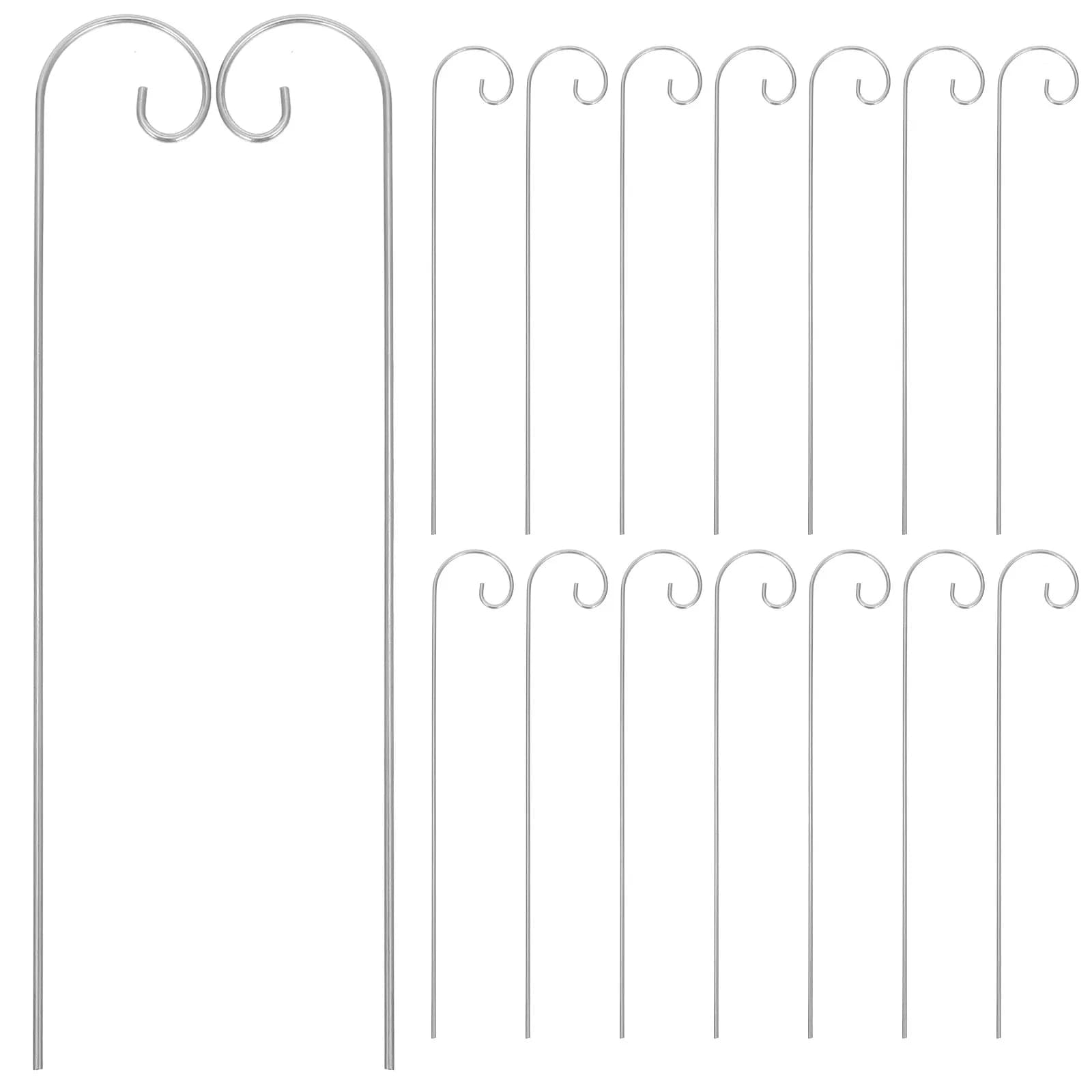 30 Pezzi Ganci per Etichette Piante, Ganci da Giardino, Supporti per Pali, Supporti per Piante Sospese, Aste per Esposizione Floreale da Esterno