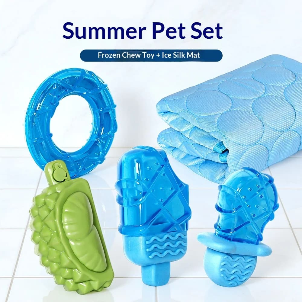 Tappetino Refrigerante per Cani Resistente ai Morsi, Cuccia Estiva Rinfrescante Ispessita per Cani e Gatti, Tappetino Refrigerante Congelabile con Copertura Lavabile, Forniture Estive per Animali Domestici