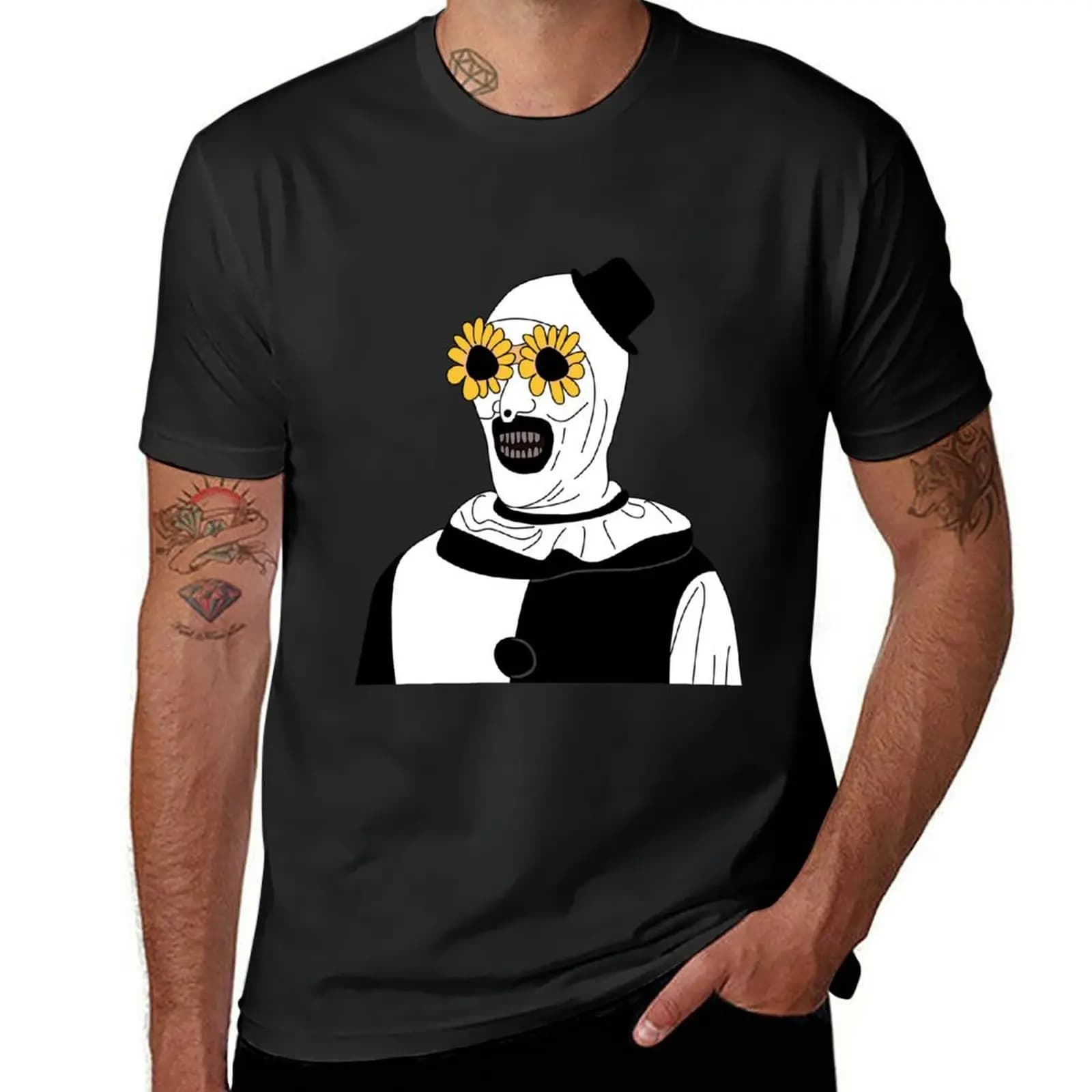 Art the clown - Terrifier t-shirt camicetta t-shirt tinta unita per uomo cotone