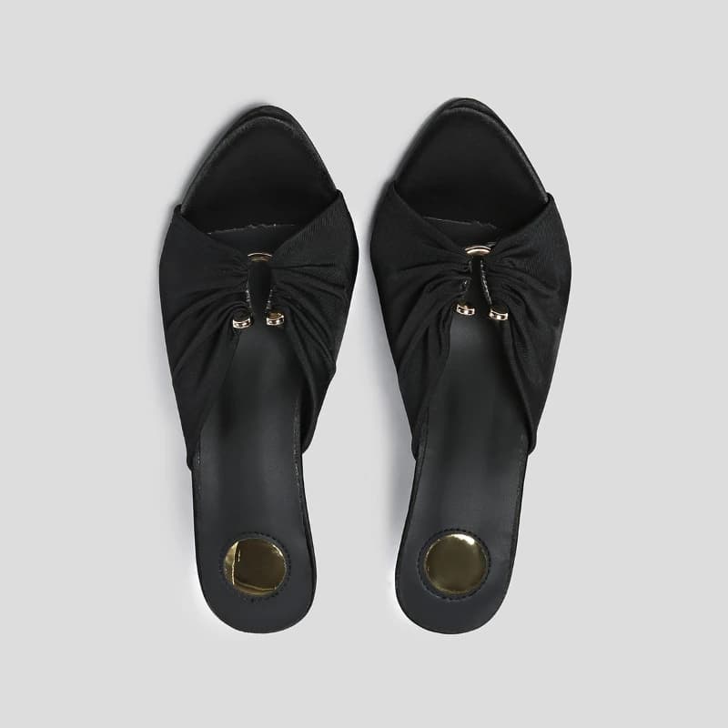 2025 Designer Summer Woman Slippers Fashion Open Toe Thin High Heels Shoes Street Style Stripper Party Slides Zapatos De Mujer
