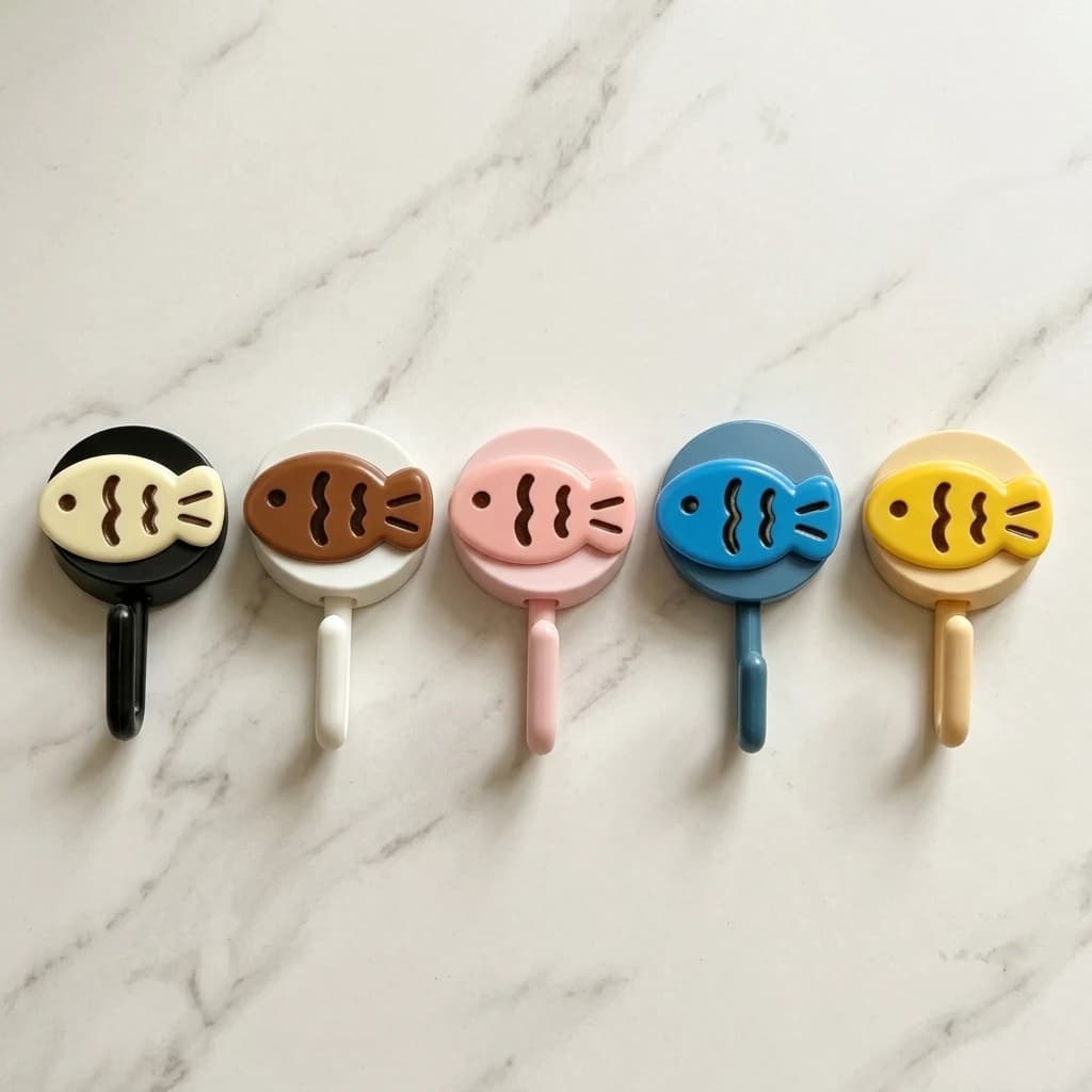 Colorful Strong Hook, No Punching Bathroom Kitchen Hook - Movable, Suitable for Keys, Towels, Bags, Dolls BHL2185