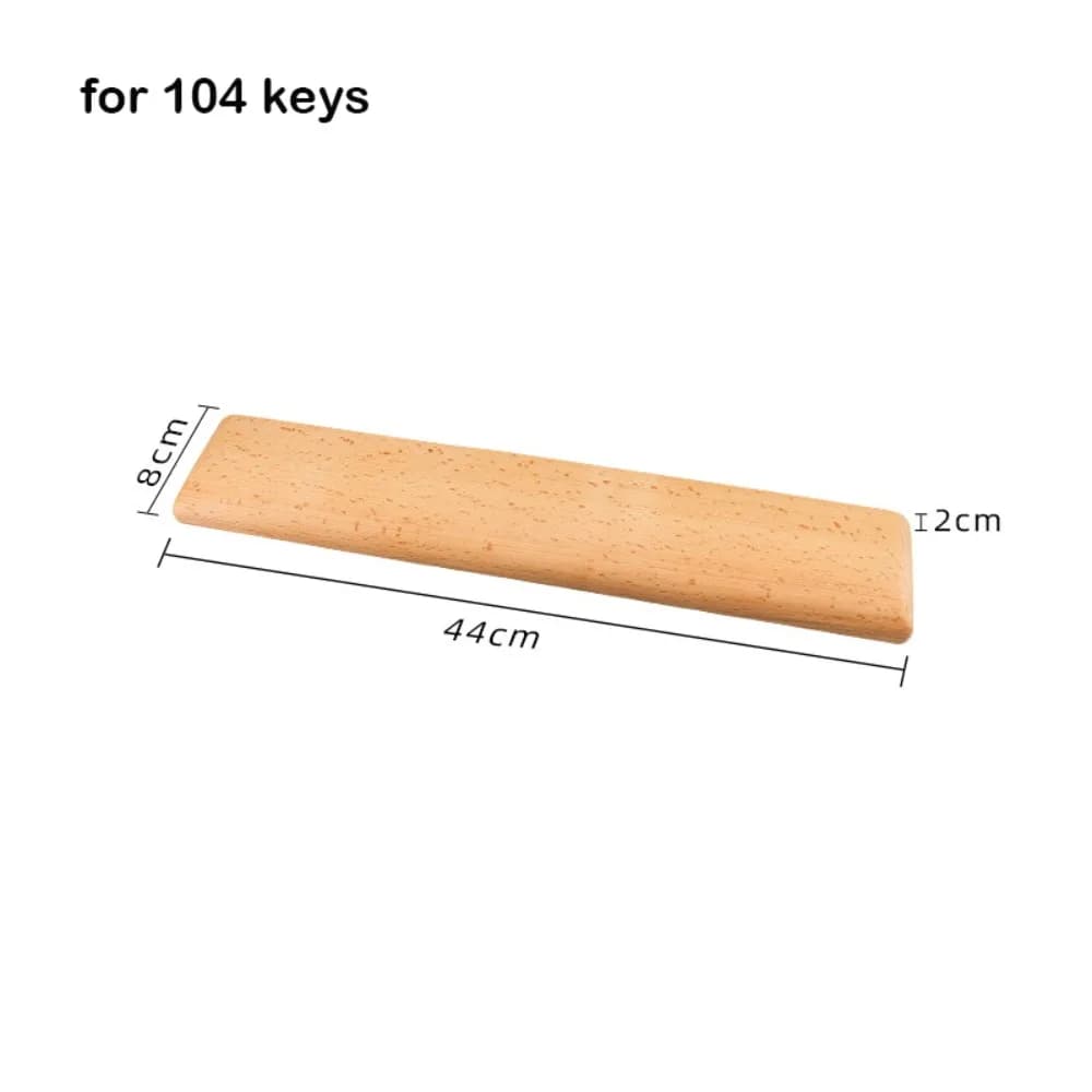 Poggiapolsi Ergonomico in Legno di Noce per Tastiera, Resistente alle Macchie, per Tastiere Meccaniche a 60/87/104 Tasti