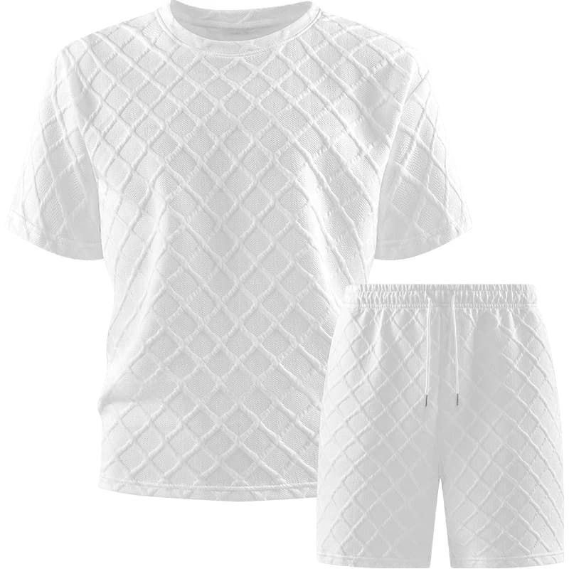 Completi Estivi da Uomo: Nuovi Set 2 Pezzi con Pantaloncini e T-Shirt, Tute Sportive Casual Monocolore, Abbigliamento Comodo per Uso Quotidiano
