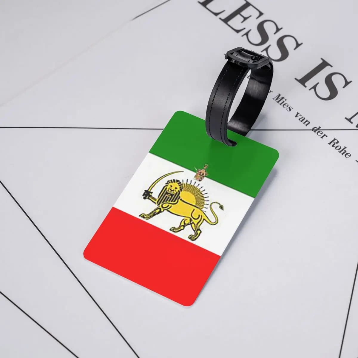 Etichette per bagagli con bandiera dell'Iran, accessori per valigie, etichette identificative per bagagli da viaggio, porta etichette con nome, indirizzo e ID