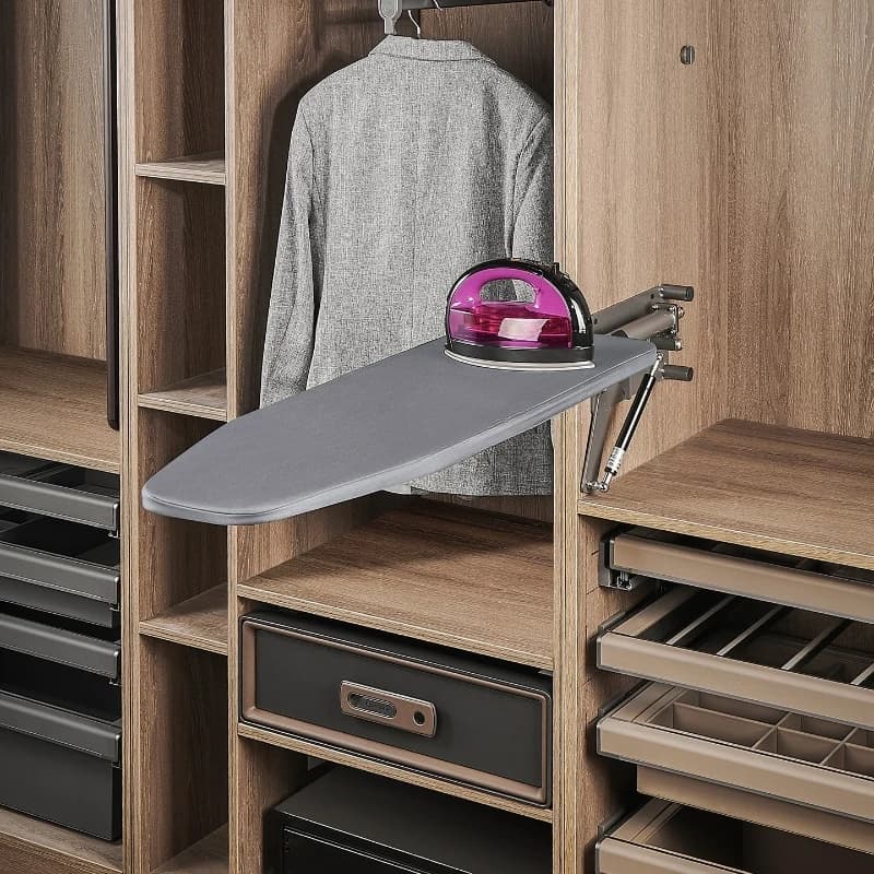 Guardaroba per uso domestico pieghevole armadio asse da stiro asse da stiro nascosto ferro da stiro elettrico rack push and pull vestiti da stiro