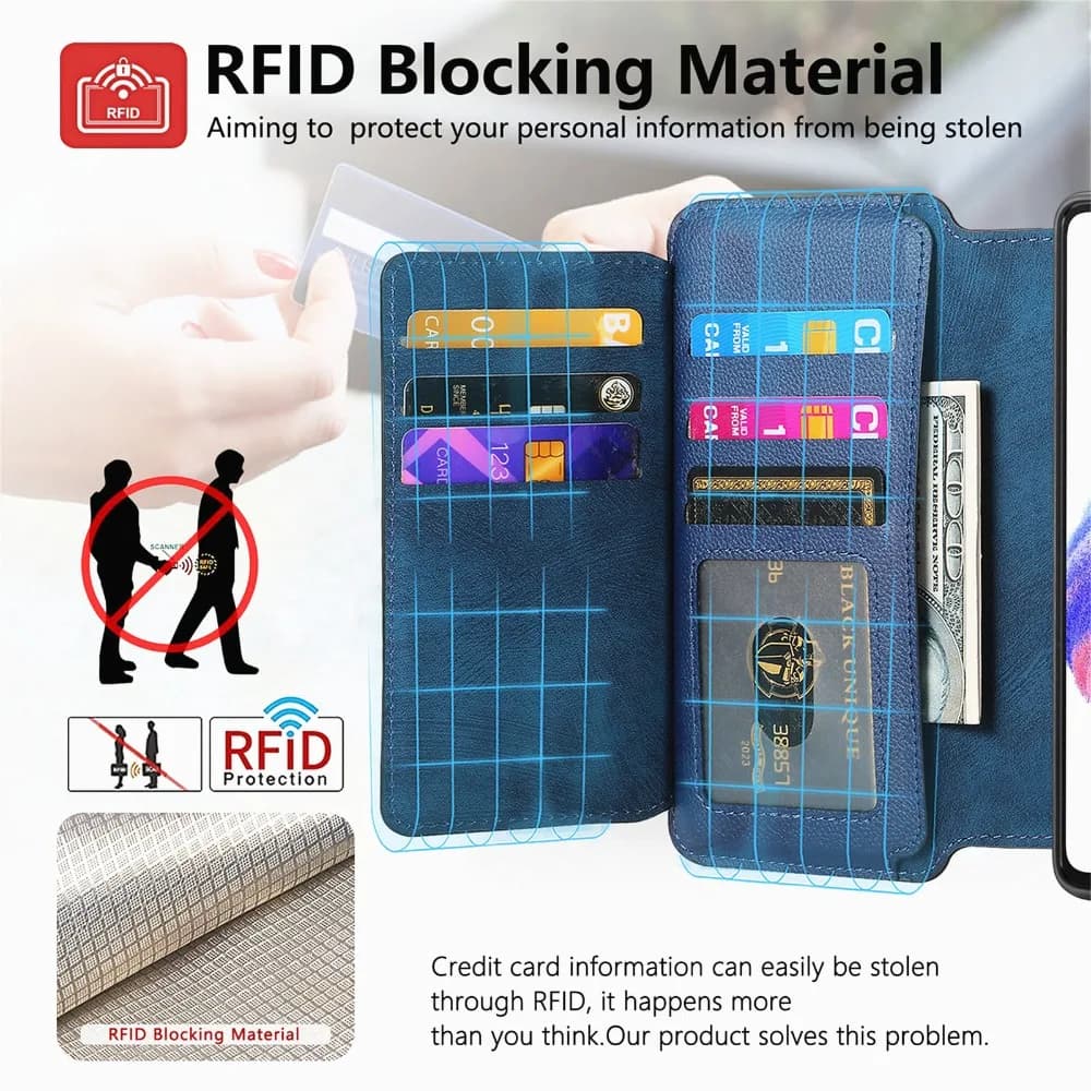 Realme 14 13 12 11 10 Pro Plus 5G Luxury Case Leather Card 2IN1 Wallet Funda for Realme 12 Pro Plus 13 14T 12X RFID Book Cover