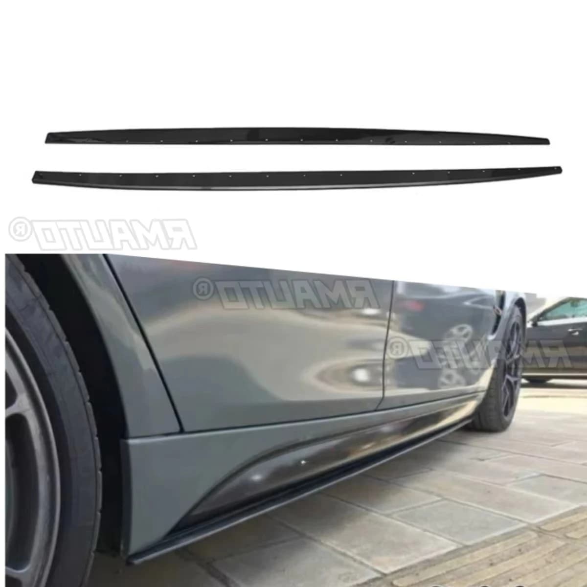 Per BMW F30 2013-2018 MP Stile Auto Gonna Laterale Lip Spoiler Estensione Diffusore Guardia Auto Gonna Laterale Splitter Grembiule Accessori Auto