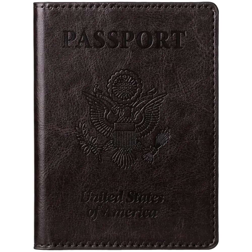 Porta passaporto da viaggio per donna e uomo, regali di San Valentino, custodia per portafoglio in pelle PU, custodia impermeabile per documenti protetti