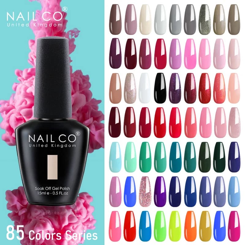NAILCO 85 colors nail gel UV LED 15ML lacquer for manicure hybrid paint semipermanent paints hybrid nails