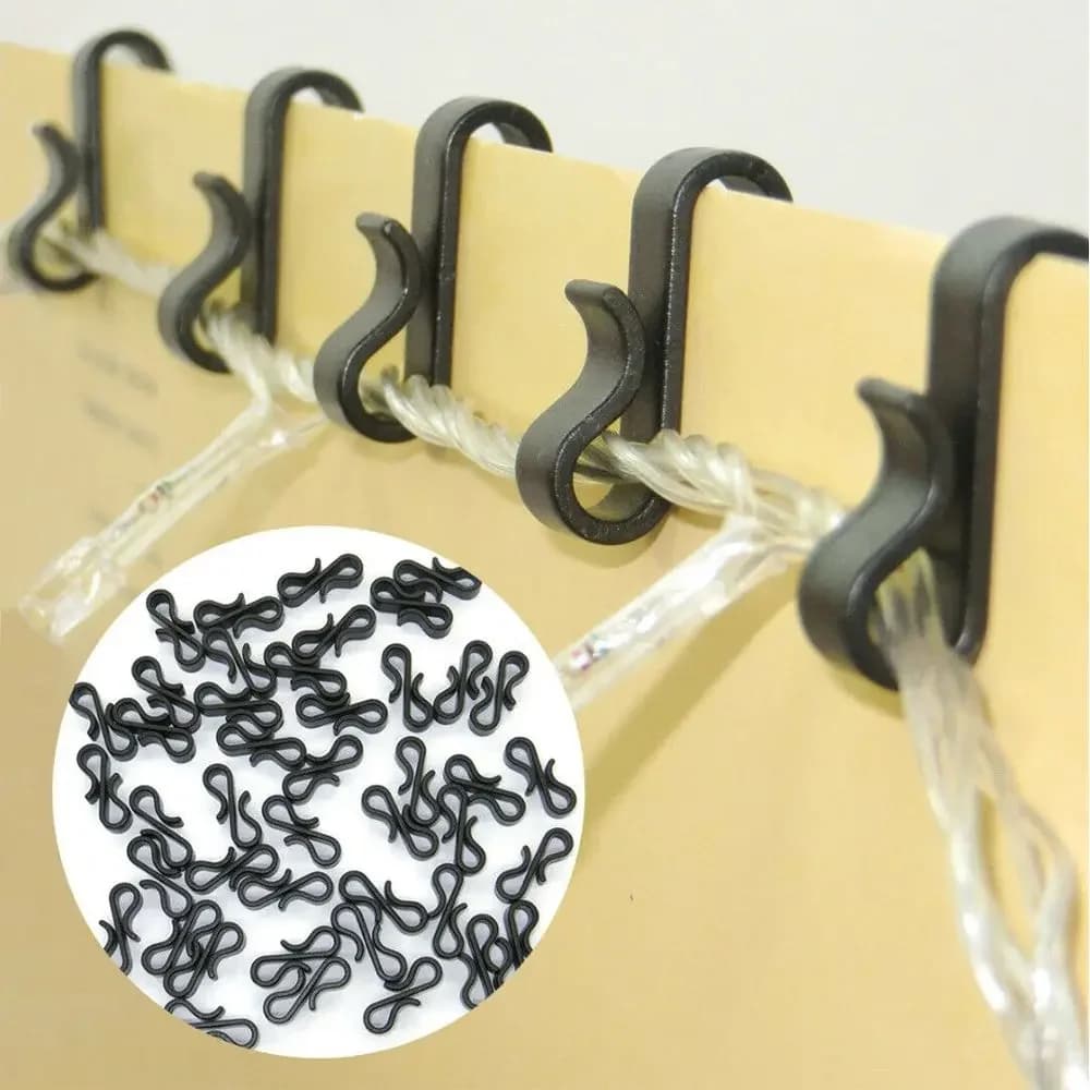10/20/50 pz/pacco S A Forma di Gancio Grondaia Ganci Heavy Duty Pinze Capodanno Festa Di Natale Lucine Decorazione Clip