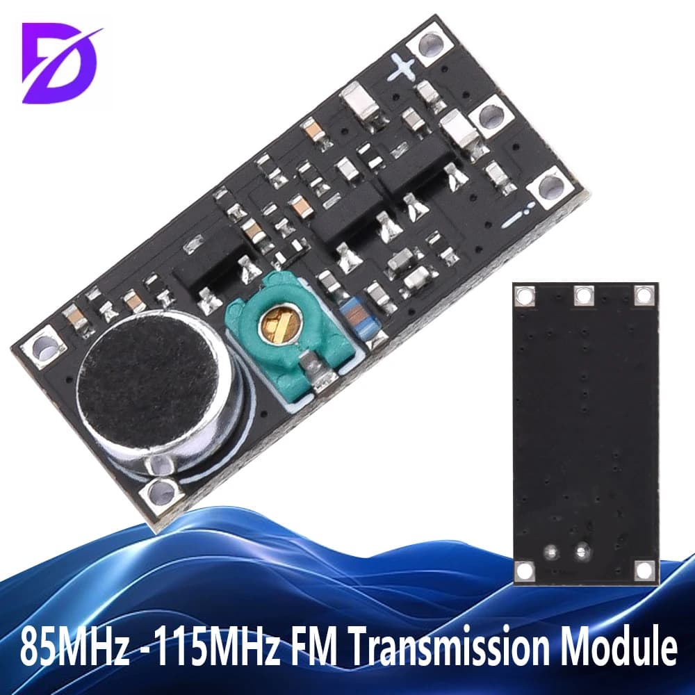 5 pz/1 pz 88-115 MHz Modulo Trasmettitore FM con Microfono DC 2 V 9 V 9mA Auto Senza Fili Radio FM Trasmettitore bordo per il Telefono Arduino
