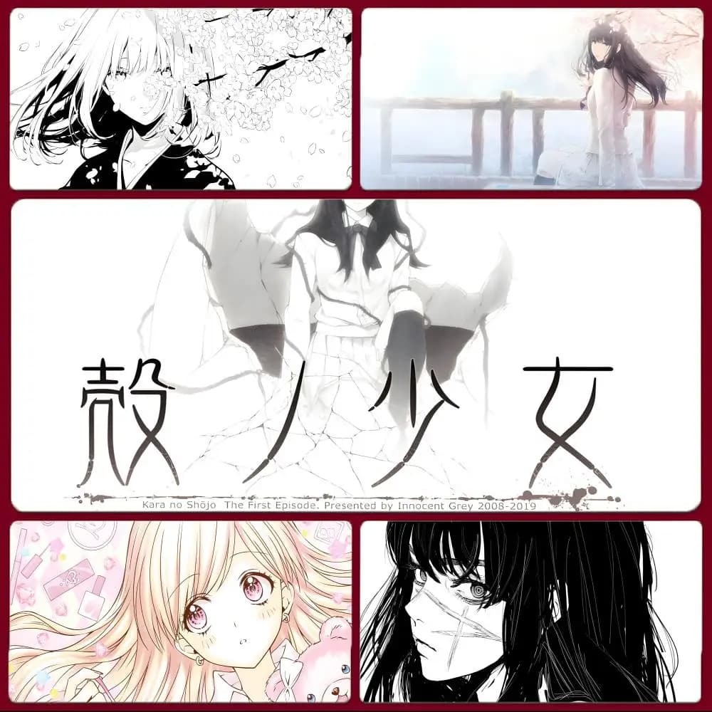 Tappetino per mouse anime bizarre B-Batou Shoujo, tappetino per mouse da gioco di grandi dimensioni con bordi cuciti, tappetino da scrivania ispessito per PC