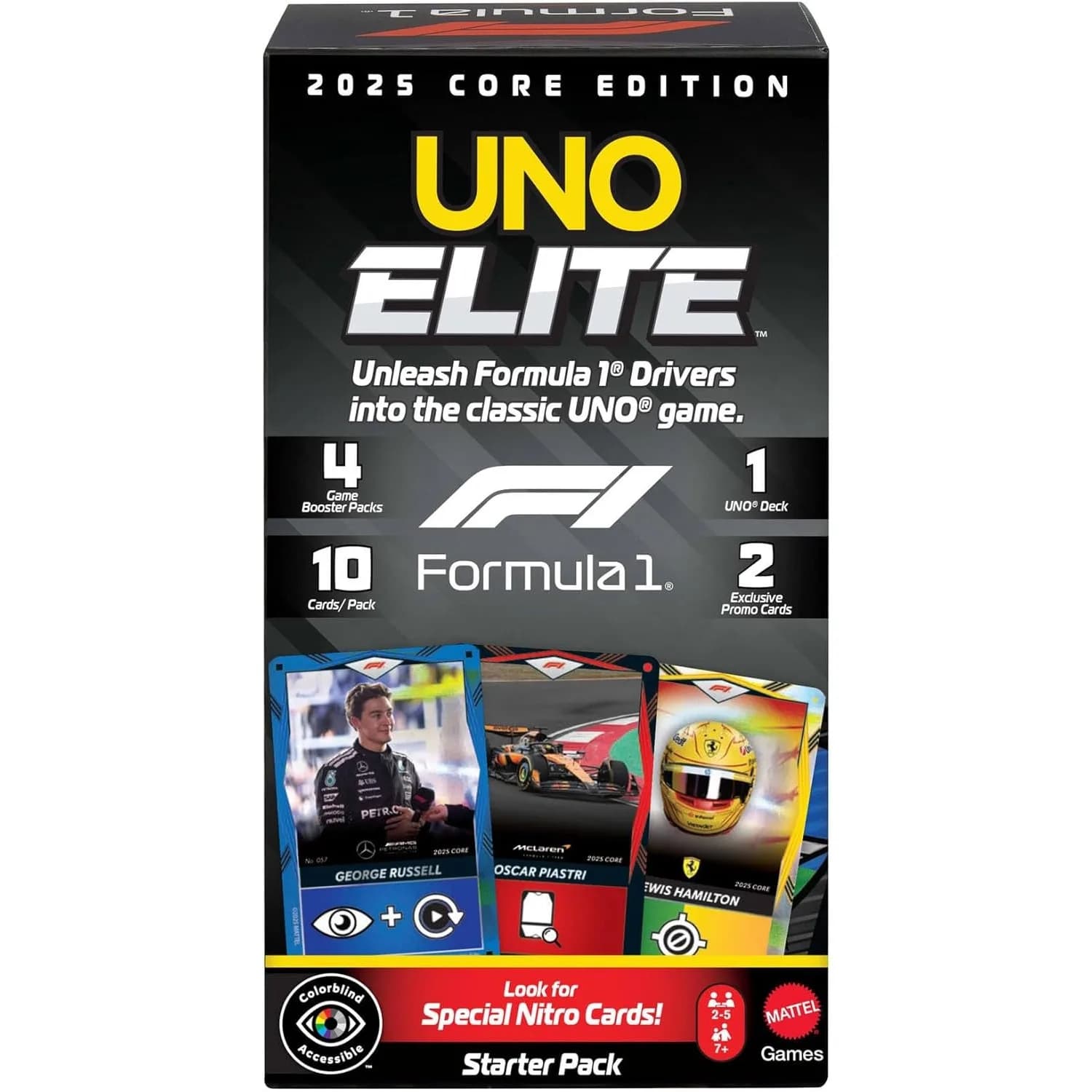Gioco di carte da gioco originale Mattel UNO Games Elite Formula 1 Core Edition St 112, gioco da tavolo di poker, regalo per bambini e adultiJLV42