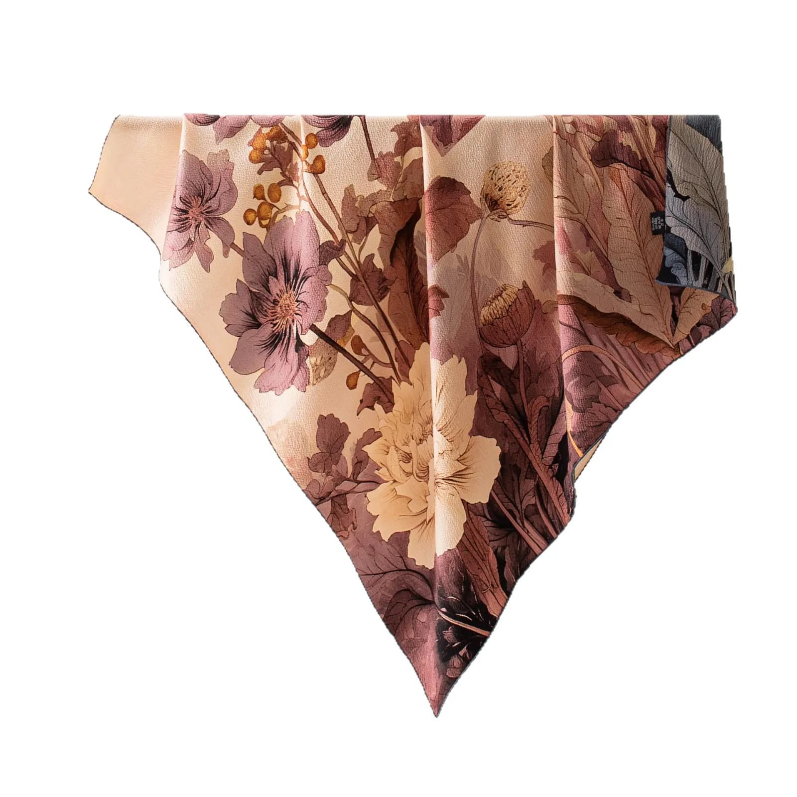 Silk scarf women's spring and autumn new double-sided pearl satin square scarf versatile high-end scarf