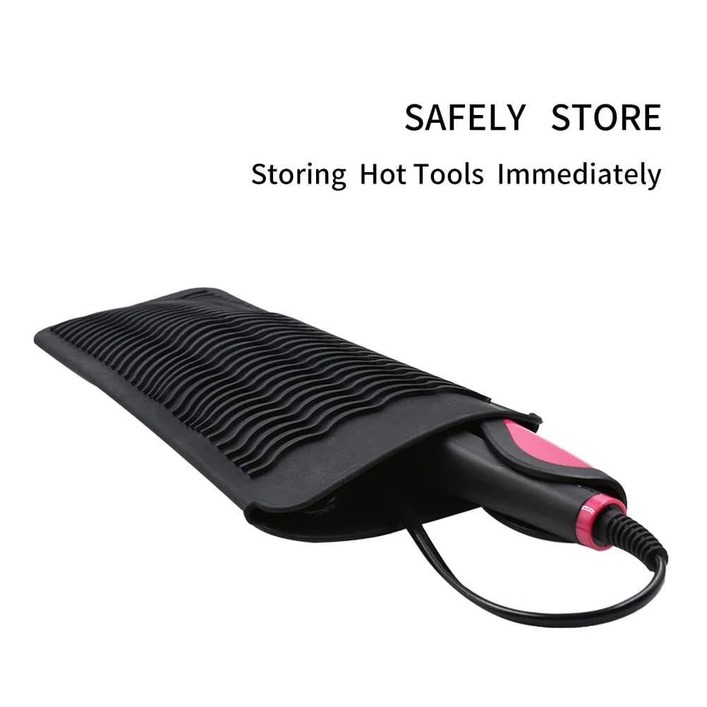 Portable Silicone Anti Heat Resistant Silicone Mat for Hair Plate Iron Flat Iron Tool for Iron Hairstyles Prevent burns Styling Tool