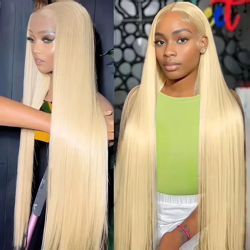 Front Wig in Pizzo 13x4 Blond 613, Straight Human Hair, Density 200, Front Wigs in Pizzo HD Transparent 13x6, Frontal Wig in Lace for Women