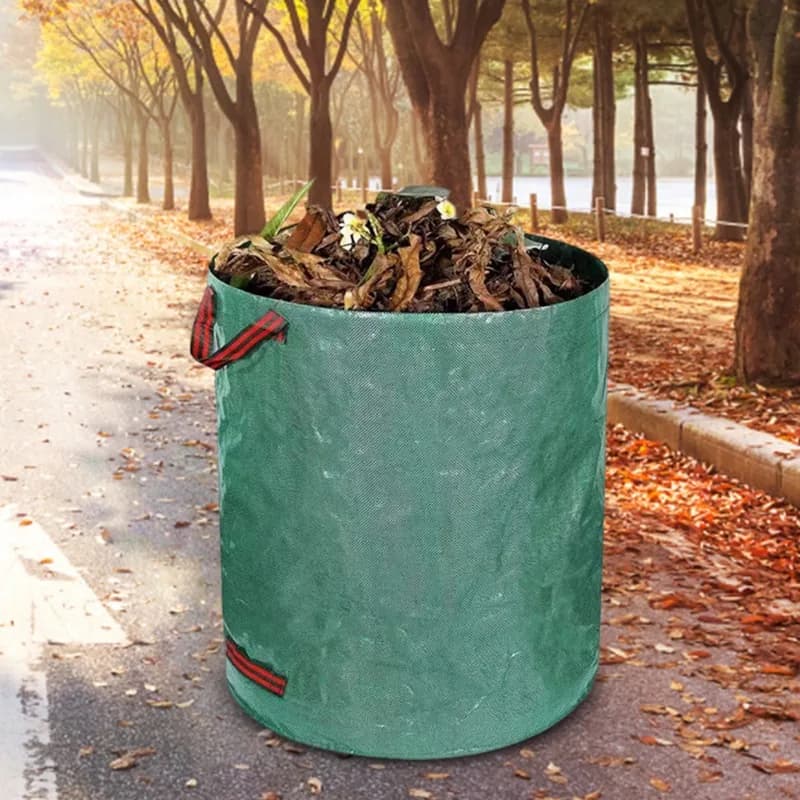 top quality reusable waterproof garden leaf bag, multisize heavy duty yard waste storage container for outdoor gardening